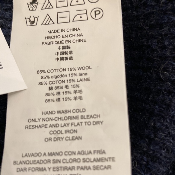 Michael Kors navy cotton blend sweater size medium - Picture 4 of 6